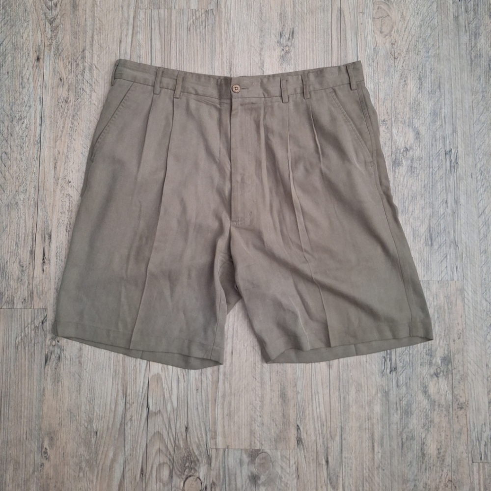Luau Casual Finest Silk Green Chino Shorts